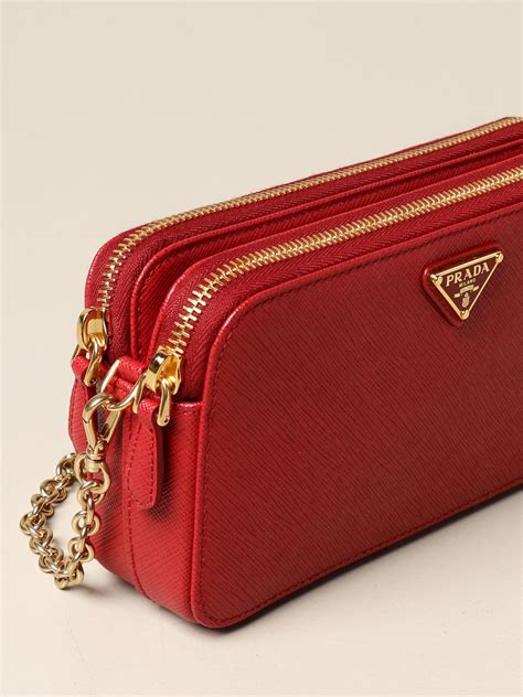 red satin prada bag